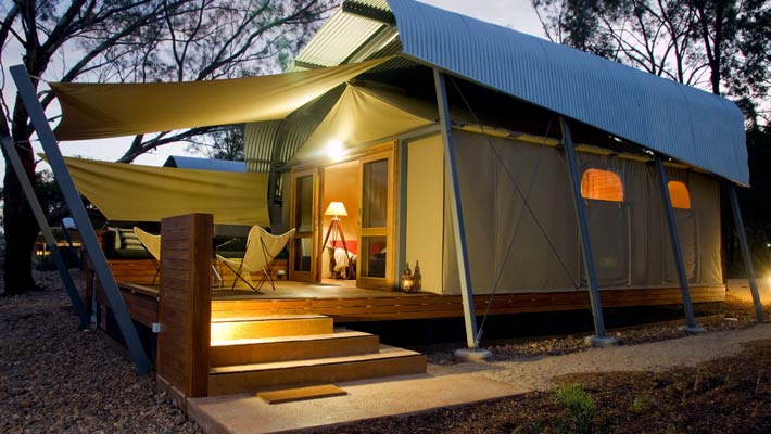 Animal View Lodge at sunset