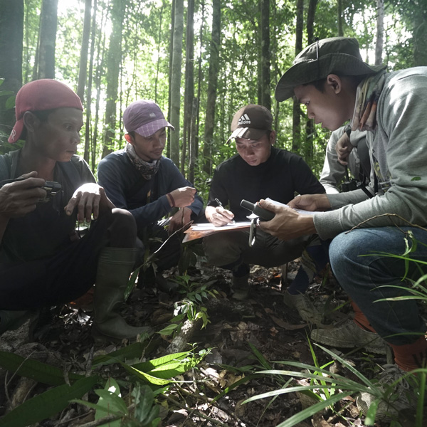 Planet Indonesia's SMART Patrol team works to establish wildlife and forest protection units with local communities. Credit: Planet Indonesia