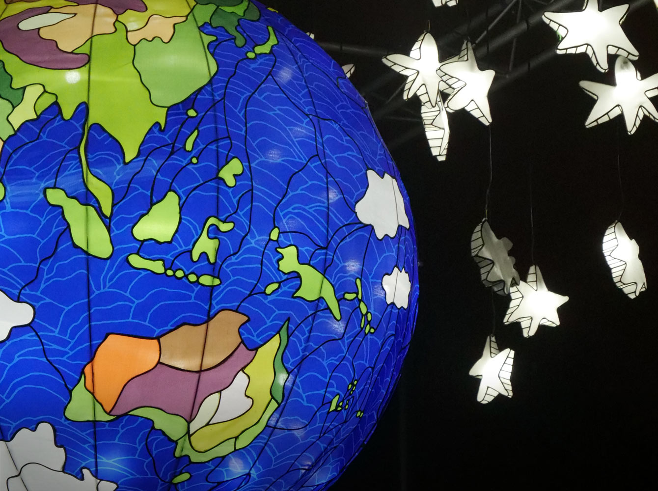 Globe installation, Vivid at Taronga
