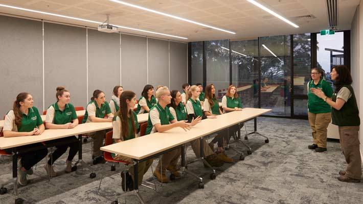 Students studying in one of the Seminar Rooms