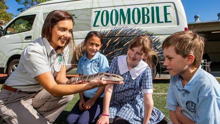 Zoomobile visiting a School