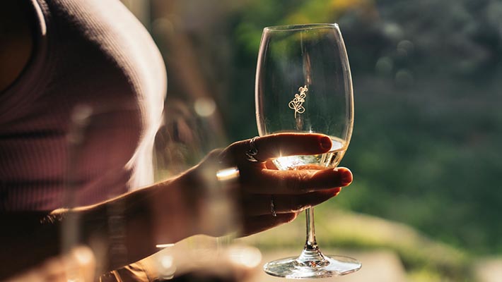 Enjoy your sparkling wine at golden hour 