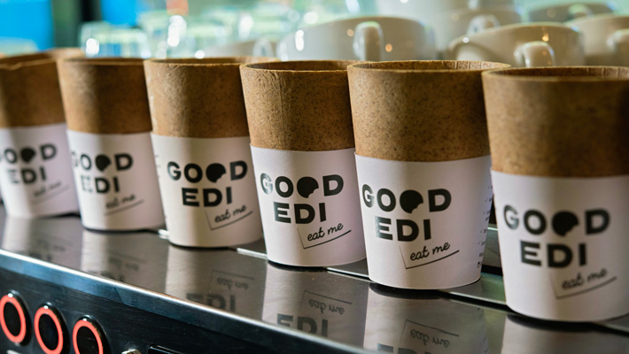 Good-Edi cups are available in a standard medium 8oz size.