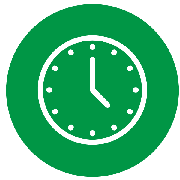 Time icon green