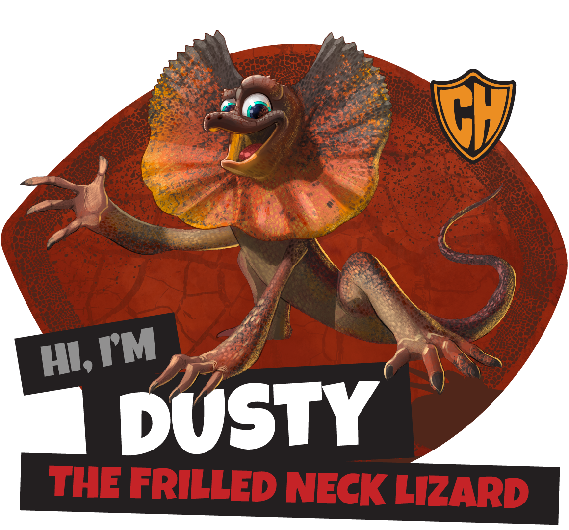 DUSTY THE FRILLED NECK LIZARD 