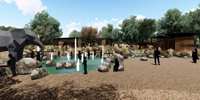 New Waterhole Cafe and water play project